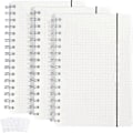 Miniatyrbild 1 av 5: 3-pack Prickade Anteckningsböcker A5 - Prickad Bullet Grid Journal Spiral (Blöder Inte Igenom) med 5 DIY-stenciler, 480 Sidor, Tjockt Papper 120 g/m² Tjockt Prickat Papper