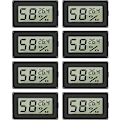 Miniatyrbild 1 av 5: Mini Hygrometer Termometrar Digital Inomhus Fuktighetsmätare med Temperatursensor för Växthus Bilar, Hemmakontor, Celsius (C)