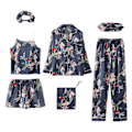 Miniatyrbild 1 av 4: 7 Delar Dam Pyjamas Set Faux Siden Pyjamas Dam Pyjamas Sovkläder Set Vår Sommar Hemmakläder Nattkläder Set Damer Bekväm Bomull GåvaMB