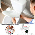 Miniatyrbild 4 av 5: 2-pack Universal Toalettsits Fästgångjärn Toalettsitslock Toalettlock Fästen Toalettsits Ersättningsfäste