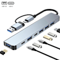 Miniatyrbild 3 av 5: Aluminium 7 i 1 USB-hubb