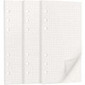 Miniatyrbild 1 av 5: A5 Refillpapper, 3-pack Refillpapper, Rutat, 6 Håls Refill Blankt Papper, Pärmfyllnadspapper 135 Ark 270 Sidor för 6-Rings Portfolio, A5