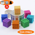Miniatyrbild 1 av 2: 5mm 216st Nya Metaballs Magic Buck Diy Pinnar Bollar Block Kub Designer Konstruktion Byggleksaker Färgstarka Konster