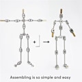 Miniatyrbild 2 av 5: Armaturkit - DIY Metall Dockfigur Skelett, Lätt att Montera, Animerad Karaktärsdesign, för Stop Motion Animation