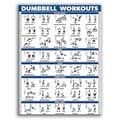 Laminated Workout Poster for Dumbbell Training, Free Weights, Bodybuilding [HK] Style 7,SE