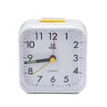 Silent Analog Alarm Clock - White, SE