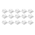 Outdoor String Light Clips Hooks 15-pack Transparent Light Hooks with 15 Waterproof Adhesive Backs, AB