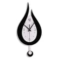 Wall Clock Modern Creative Water Drop Pendulum Clock with Pendulum Silent Pendulum Clock Digital Wall Clock Black,SE