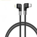 Lightning to USB-C cable with angled connectors, 5A, 30W, 2m, AB