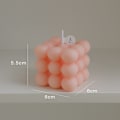 Miniatyrbild 1 av 8: Aromaterapiljus i bubbelkubform, handgjort, används för aromaterapi, sojavax, heminredning, födelsedags- och bröllopsfestljus Light Pink
