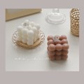 Miniatyrbild 6 av 8: Aromaterapiljus i bubbelkubform, handgjort, används för aromaterapi, sojavax, heminredning, födelsedags- och bröllopsfestljus green
