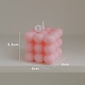 Miniatyrbild 1 av 8: Aromaterapiljus i bubbelkubform, handgjort, används för aromaterapi, sojavax, heminredning, födelsedags- och bröllopsfestljus pink