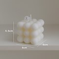 Miniatyrbild 1 av 8: Aromaterapiljus i bubbelkubform, handgjort, används för aromaterapi, sojavax, heminredning, födelsedags- och bröllopsfestljus white