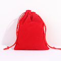 Miniatyrbild 1 av 7: Förvaringspåse i bomull med dragsko, vit canvaspåse för godisförpackning, återanvändbar diversepåse för hushållet, dammpåse för organisering red Width 13cm * Height 18cm