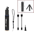 Miniatyrbillede 1 af 5: Ny 2-i-1 Selfie Stick & Powerbank 5200mah Batteri Håndgreb Tripod F Standard 12cm tripod