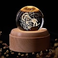 Miniatyrbild 2 av 4: Music Box 3d Crystal Music Boxes , Luminous Rotating Ball Musical Box Dimmable style 4