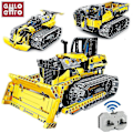 Miniatyrbillede 1 af 2: Teknisk App Rc Bulldozer Konstruktionslegetøj Byggeklodser By Elektrisk Bil Gravemaskinesæt Børneklodser Til Drenge Børnegaverapp Rc Gravemaskine