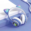 Pikkukuva 2 / 2: Langaton Bluetooth-kuulokemikrofoni, kissankorvat ja valo Blue
