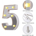 Miniatyrbillede 4 af 5: LED Marquee Bogstav Lys 26 Alfabet Lysende Bogstaver Skilt Perfekt Til Natlys Bryllup Fødselsdagsfest Julelampe Hjemmebar Dekoration B09 5