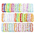 Miniatyrbilde 3 av 3: 50 stk/100 stk Hawaiisk Halskjede Tropisk Hawaii Stoff Blomsterkrans Festdekor 100pcs