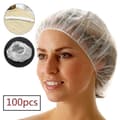 100pcs/lot Disposable Shower Caps Hat Non-woven Shower Caps One-off Bathing Elastic Shower Cap Bath Caps Solid Color
