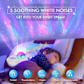 Miniatyrbild 4 av 5: Star Projector, 3 In 1 Galaxy Night Light Projector With Remote Control, Bluetooth Music Speaker & 5 White Noises For Bedroom/party/home Decor B0 B