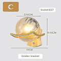 Miniatyrbild 1 av 4: LED Wall Lamp, Suitable For Bedroom Bedside Aisle Dressing Table Lampshade (C Gold)