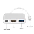 Miniatyrbillede 3 af 3: Adapter Konverter Usb Type-c Han Til Hdmi / Usb 3.0 / Typec Hd4k