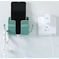 Miniatyrbild 2 av 5: 2pcs Wall Mounted Mobile Phone Holder Charging Stand Rack Shelf Self Adhesive Mounts Green