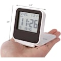Miniatyrbild 4 av 4: Small Digital Travel Alarm Clocks,battery Operated Mini Travel Clock With Backlights,portable Folding Mini Pocket Calendar Temperature Clock (white)