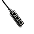 Miniatyrbilde 4 av 4: 1 til 3 Rj45 Ethernet Lan Nettverkskabel Splitter 3-veis Forlenger Adapter Kobling