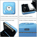 Miniatyrbillede 3 af 3: Mini Smart Termisk Printer, Egnet Til Alle Smartphones, Memo Label Printer, Bluetooth Label Printer Med 6 Ruller Printerpapir (blå)