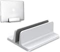 Laptop Stand, Vertical Laptop Stand Adjustable Stand For Macbook / Notebook / Surface Pro And Ipad, Silver