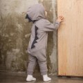 Miniatyrbillede 2 af 4: Nyfødt Spædbarn Baby Dinosaur Hætte Romper Jumpsuit Pyjamas Nattøj Grey 18 Months