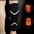 Miniatyrbild 2 av 4: Sport Compression Calf Sleeves Leg Sock Runners Shin Splint Varicose Vein Calfs Pain Relief Guards Running Red XL