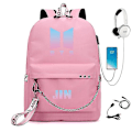 Miniatyrbilde 1 av 4: Bts Ryggsekk USB Lading Skolesekk Color 16