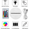 Miniatyrbild 2 av 4: 3D Illusion Lamp 7 Colors Optical Change Touch Light USB and Remote Control Art Deco Make A Romantic
