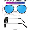 Pikkukuva 4 / 4: Retro Steam Punk -aurinkolasit, pyöreät steampunk-kaksoissiltalasit naisille ja miehille B2822 Blue Lens