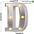 Miniatyrbillede 3 af 5: LED Marquee Bogstav Lys 26 Alfabet Lysende Bogstaver Skilt Perfekt Til Natlys Bryllup Fødselsdagsfest Julelampe Hjemmebar Dekoration B09 D