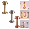 Miniatyrbilde 5 av 5: Oppladbar LED Bordlampe Berøringssensor Skrivebordslampe Soverom Restaurant Bar Dekor Gold Mushroom