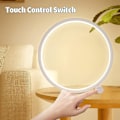 Miniatyrbild 2 av 4: Led Bedside Lamp Dimmable Touch Table Lamp,3 Colors 10 Brightness Modern Circular Design, Metal Mate
