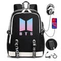 Bts Backpack Usb Rechargeable Backpack Large Capacity Student School Bag Color3
