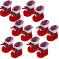Miniatyrbillede 1 af 4: 12 stk. Julepynt Vedhæng Drop Julemand Mønster Jul
