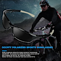 Pikkukuva 4 / 4: Polarisoidut urheiluaurinkolasit, jotka sopivat miehille ja naisille pyöräilyyn, juoksuun, autoiluun ja kalastukseen. Särkymätön kehys UV-suojalla Bright black frame gray piece