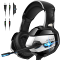 Miniatyrbillede 1 af 3: Stereo PC Gaming Headset med Støjreducerende Mikrofon til PS4 PS5 Xbox Series K5