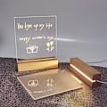 Miniatyrbild 1 av 4: Led Acrylic Diy Message Night Light Desktop Luminous Memo Note Board trichromatic light