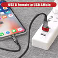 Miniatyrbillede 3 af 4: Usb C Hun til Usb Han Adapter 2 Stk,type