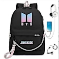 Miniatyrbilde 1 av 4: Bts Ryggsekk USB Lading Skolesekk Color 2
