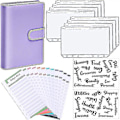Miniatyrbild 1 av 2: A6 Binder Budget Notebook Cover Folder Size 6 Hole Pocket Plastic Zipper Money Saving Envelope Diary Purpie