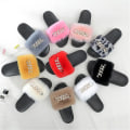 Miniatyrbild 4 av 4: Women's Fluffy Faux Fur Slippers Comfy Open Toe Slides With Fle WHITE 44